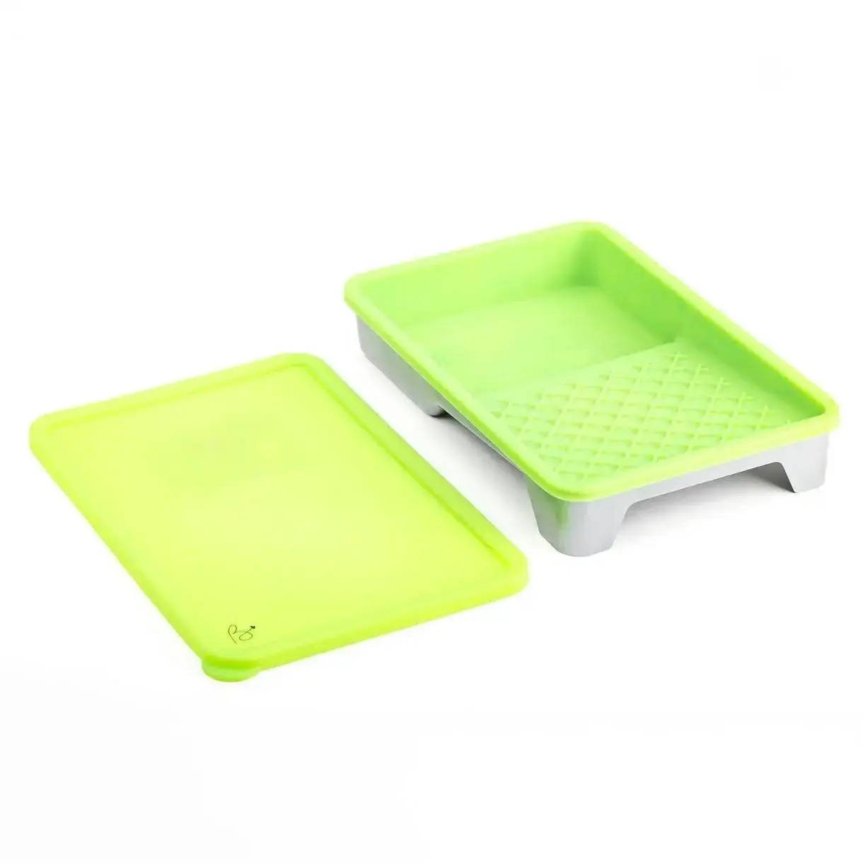 Eco-Friendly Silicone Paint Tray with Liner and Lid – Reusable Painting Tray Set