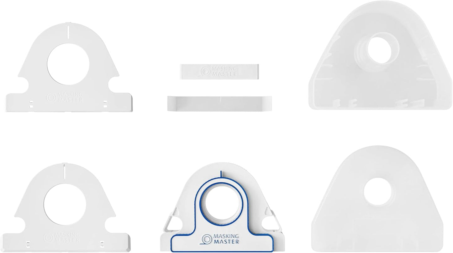 Masking Master Painter's Tape Applicator | 5X Faster & high Precision | Paint Tape Applicator for Painting & Caulking Trim, Door Frames and Windows, White & Blue, MM2024